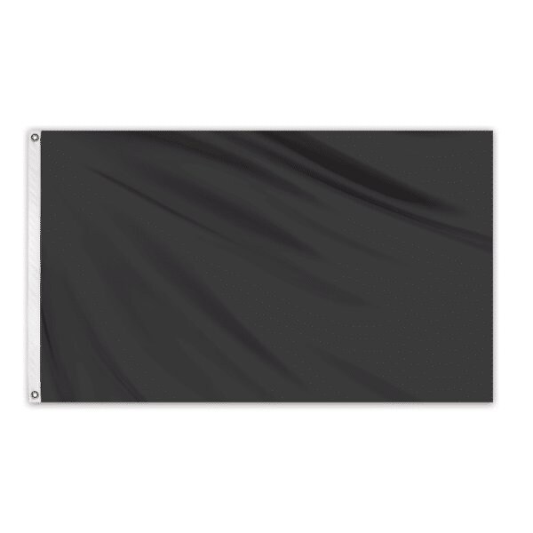 Solid Color Outdoor Nylon Flag 3' x 5' - Black